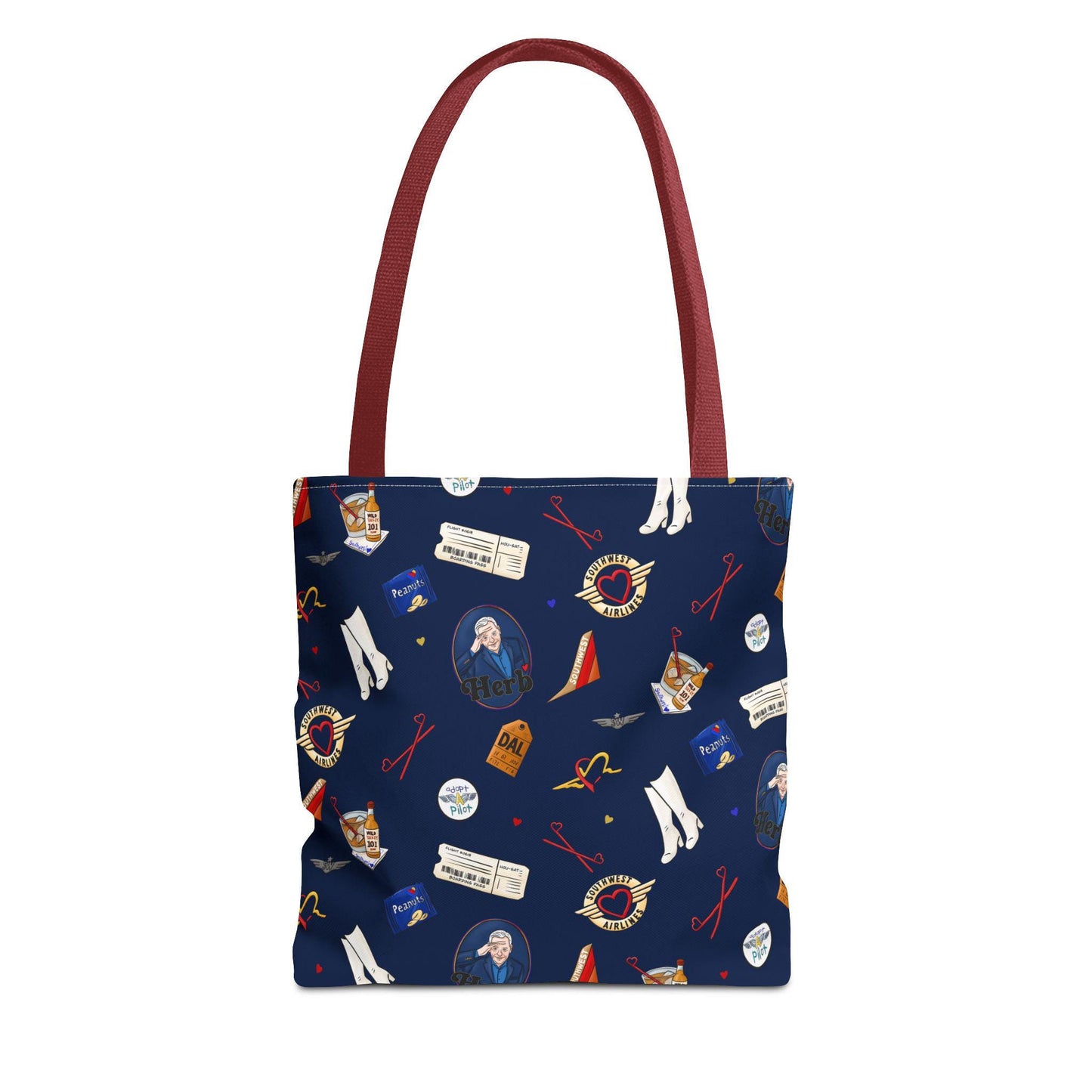 Retro Airline Tote Bag: Southwest Inspired Flight Attendant Carryall