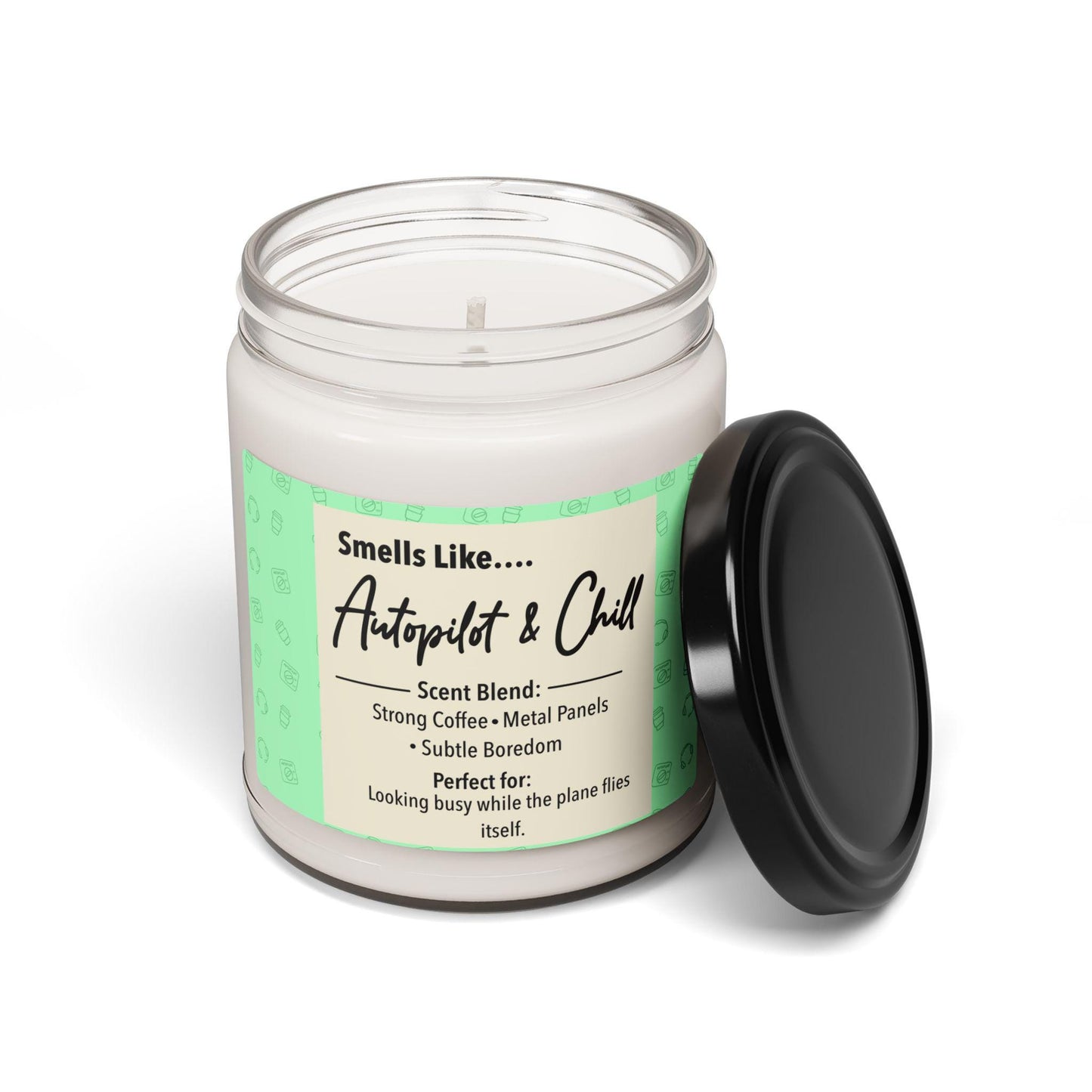 Autopilot & Chill Scented Soy Candle: Relaxing Coffee Aroma