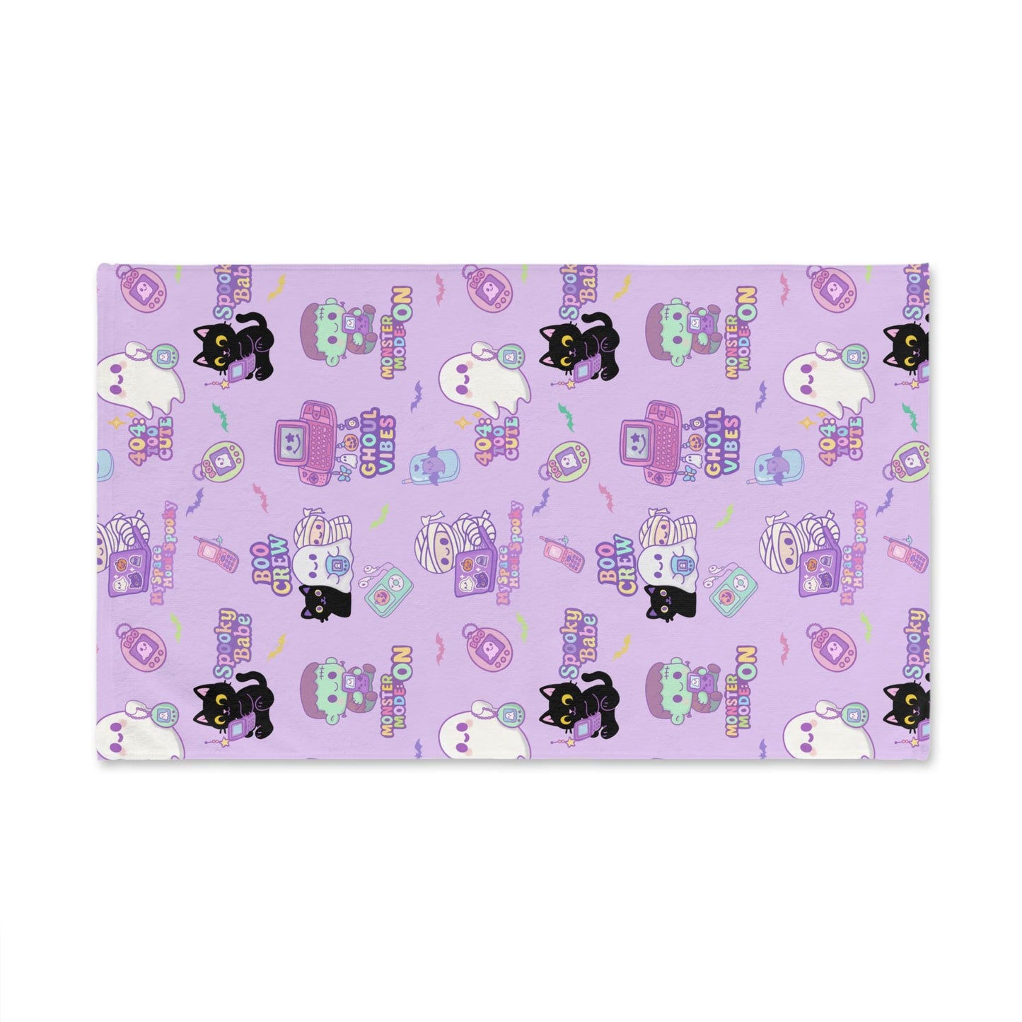 Retro Halloween Hand Towel: Kawaii Gameboy, Tamagotchi Print