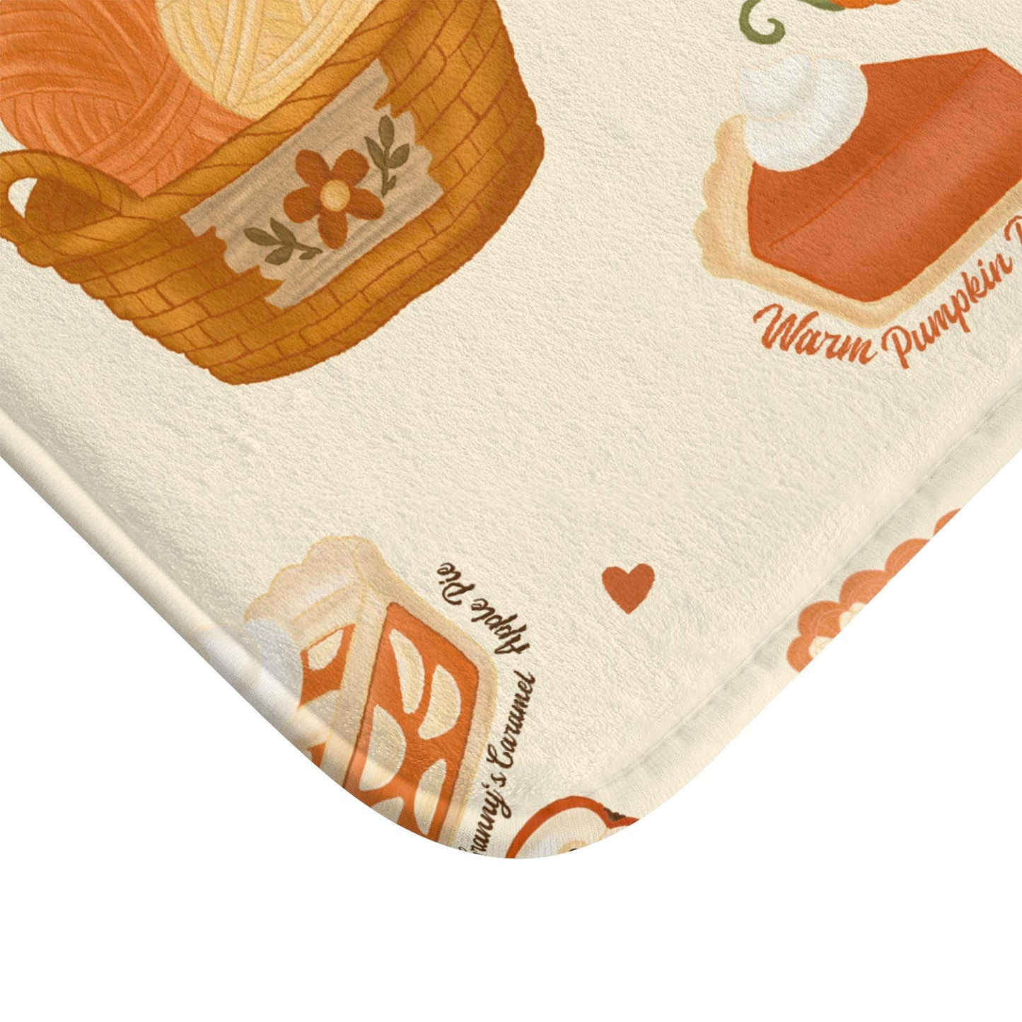 Cozy Autumn Bath Mat: Memory Foam Microfiber, Fall Decor
