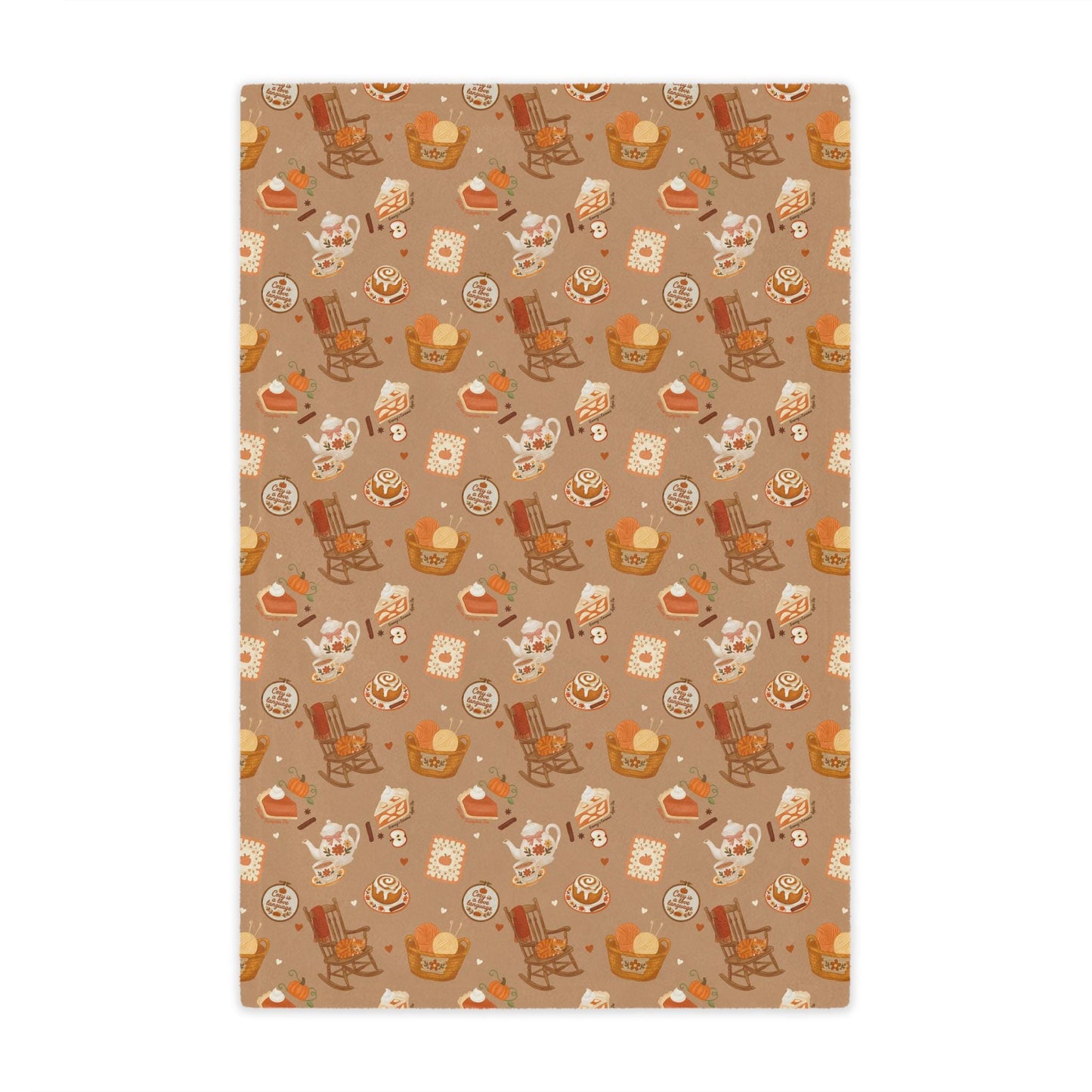 Grannycore Fall Minky Blanket: Soft Autumn Colors, Cozy Nostalgia