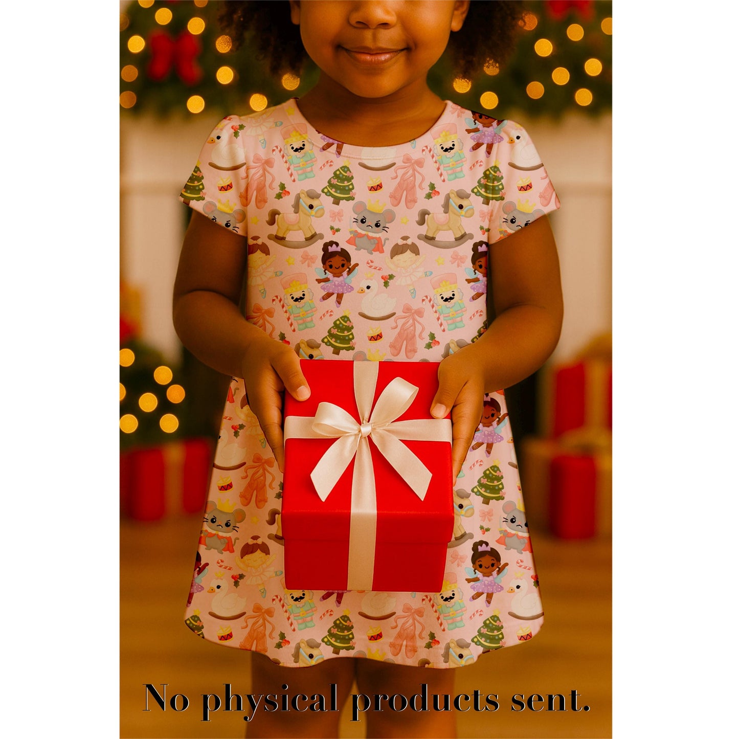 Nutcracker Christmas Seamless Pattern: Ballerina, Candy Cane PNG (Digital Download)