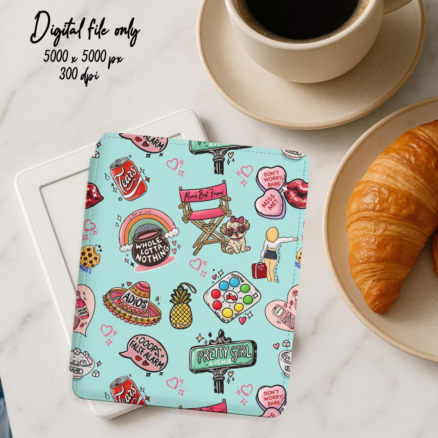 Trendy Seamless Pattern | S Carpenter inspired| MBF Pop Art PNG | 4 Backgrounds