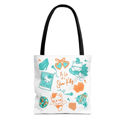 Cat Lover Tote Bag, Show Kitty Design, Everyday Polyester Tote