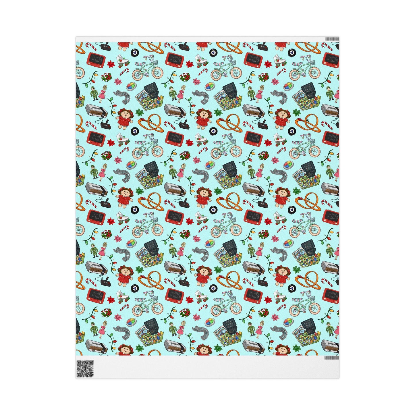 Whimsical Vintage Icons Wrapping Paper | Holiday Pattern